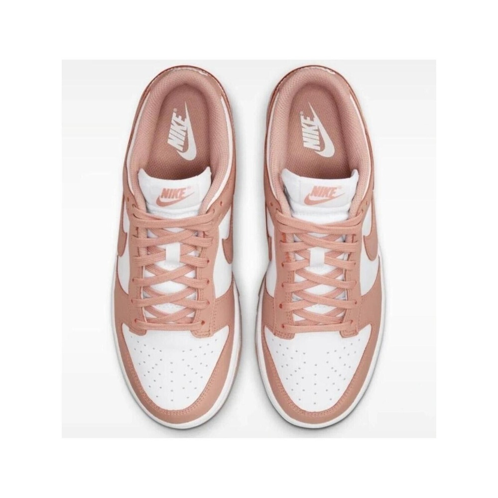 Nike Dunk Low Rose Whisper Pink White Women's Athletic Sneakers - Size 6.5